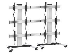 Six Screen Video Wall Cart